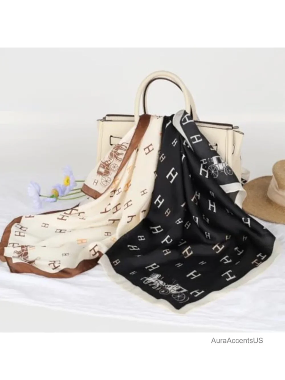 Silky Satin Headscarf Square Scarf Wrap Bandana Lightweight